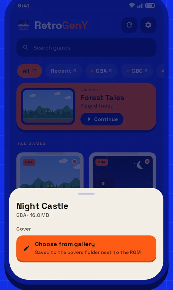 Screenshot: Covers